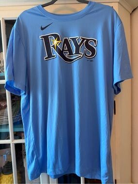 Nike Light Blue Tampa Bay Rays Logo Tee